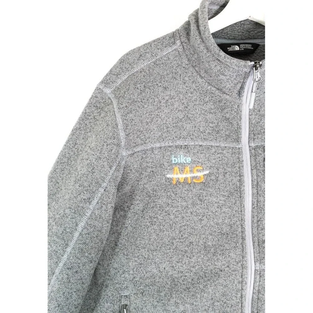 The North Face Jacket Men's Large Gray Full Zip Sweater Jacket Outdoor